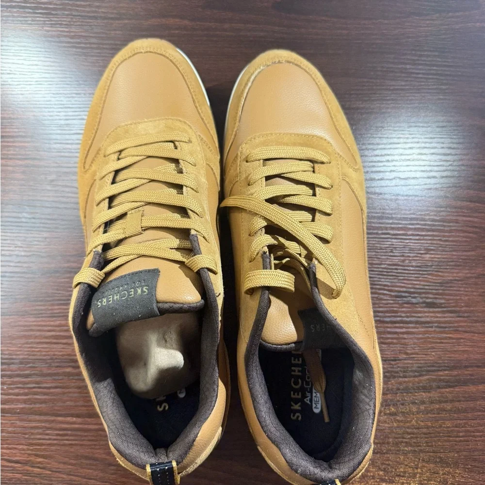 Skechers Men's Street - Uno Stacre Sneaker in Tan - Picture 2 of 5